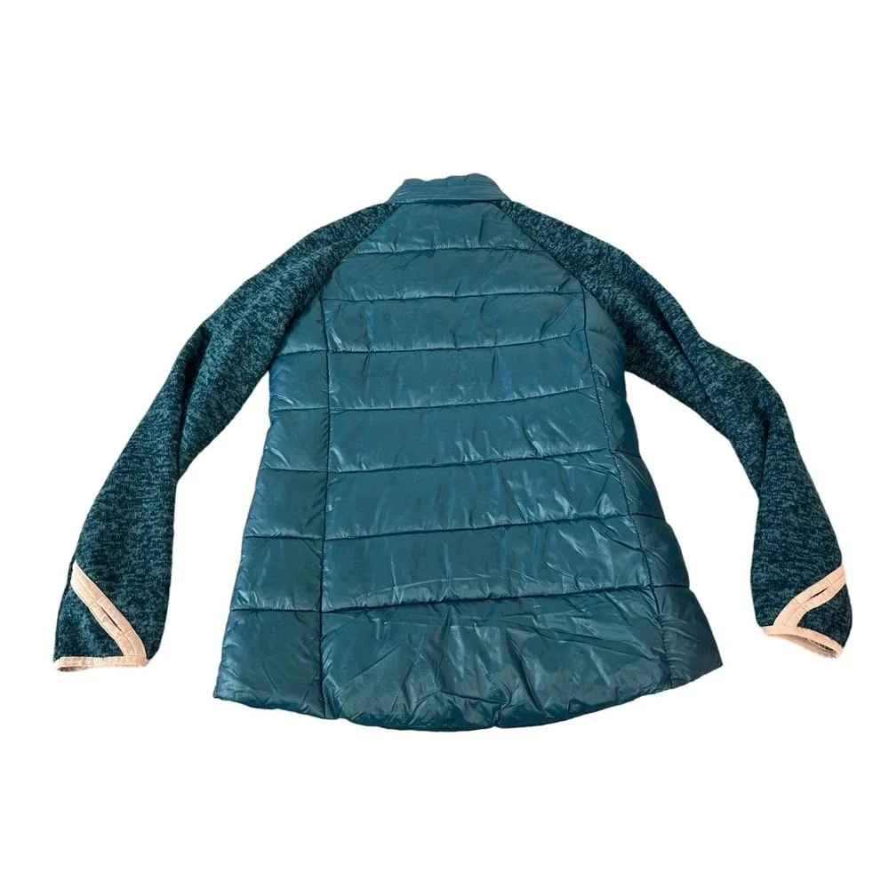 Michael Michael Kors‎ Hybrid Puffer Jacket Girls 14  Good Thumbhole Knit Sleeve